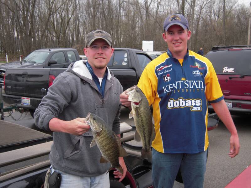 Ohio bass fishing tournaments with the Kent State University bass team